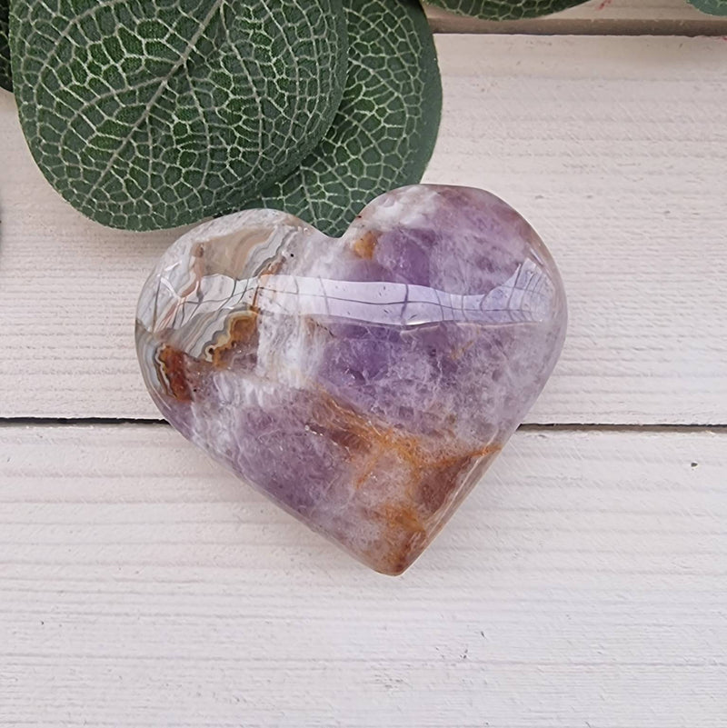 Amethyst Agate Heart