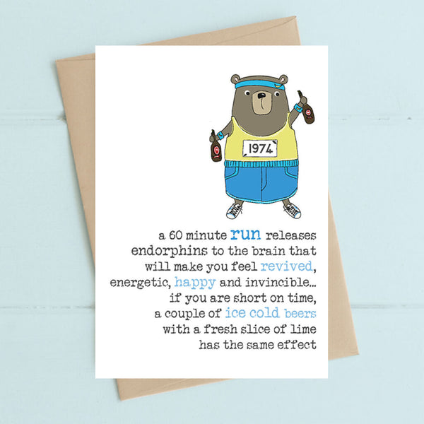 60 Minute Run Greeting Card