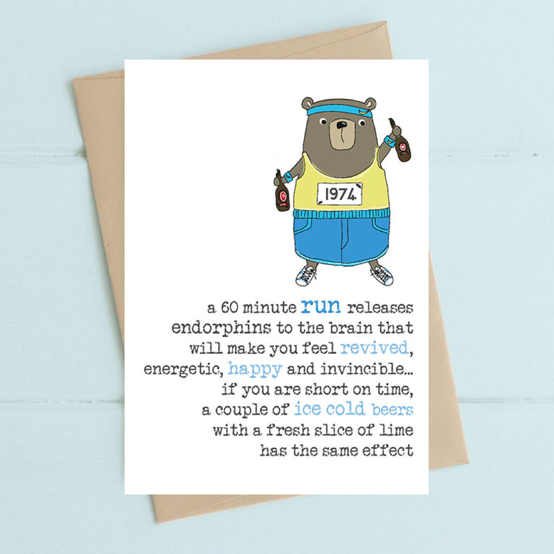 60 Minute Run Greeting Card