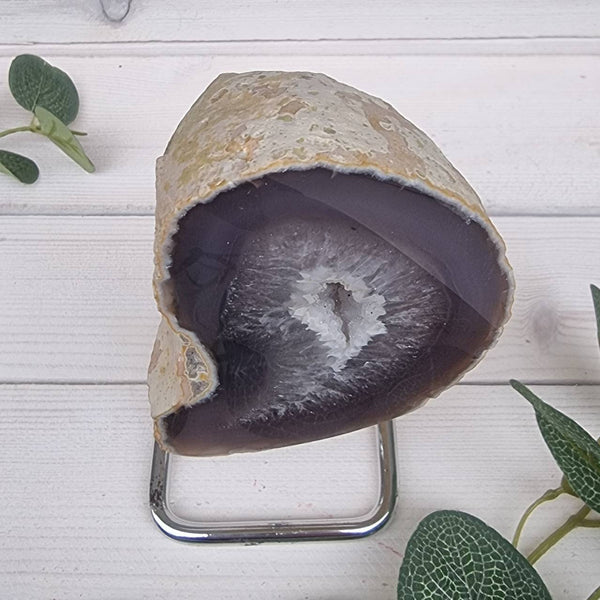 Agate Geode on Stand 15cm