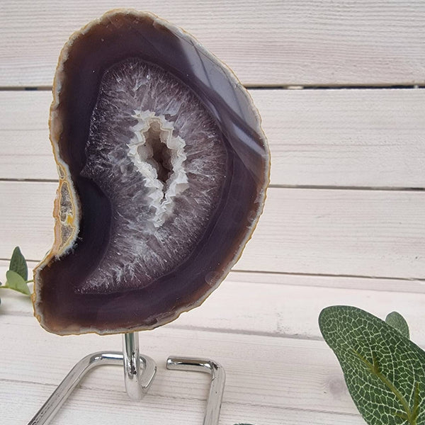 Agate Geode on Stand 15cm