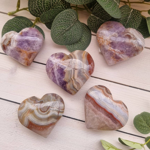 Amethyst Agate Heart