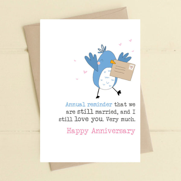 Annual Reminder Happy Anniversary Greeting Card