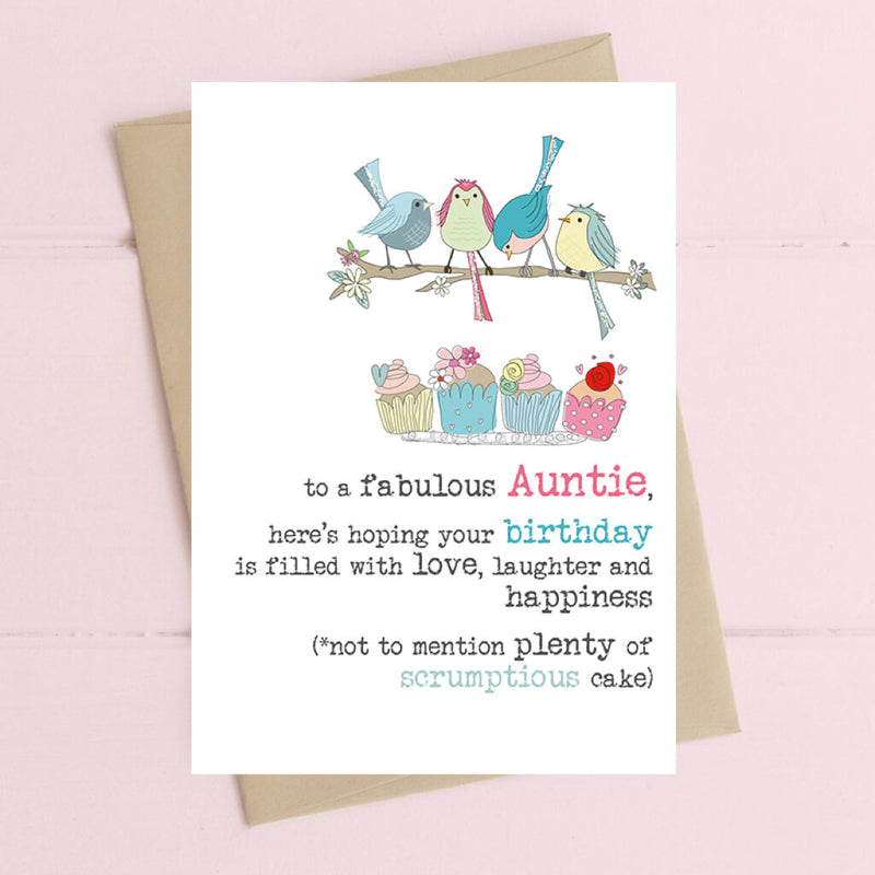 Auntie Birthday Filled With Cake Greeting Card