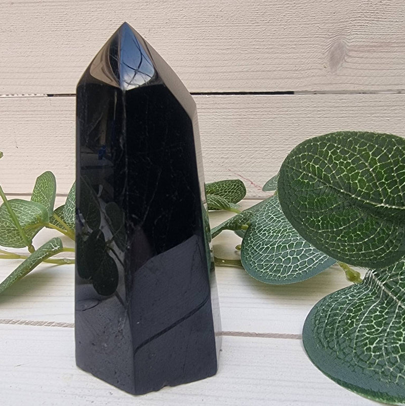 Polished Black Tourmaline Point 100mm