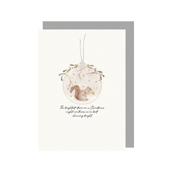 Bauble Christmas Card - Brightest Stars