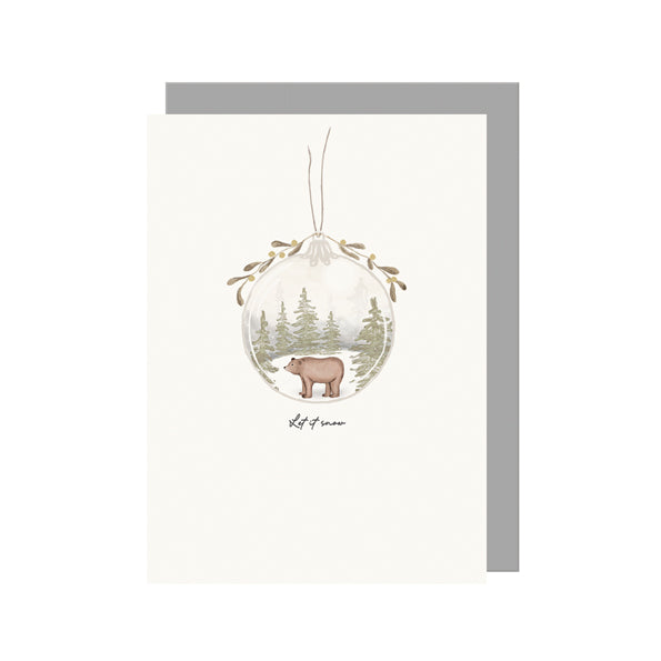 Bauble Christmas Card - Let it Snow