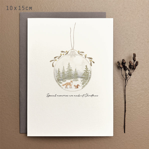 Bauble Christmas Card - Special Memories at Christmas