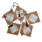 Crystal Bead Keyring - Love