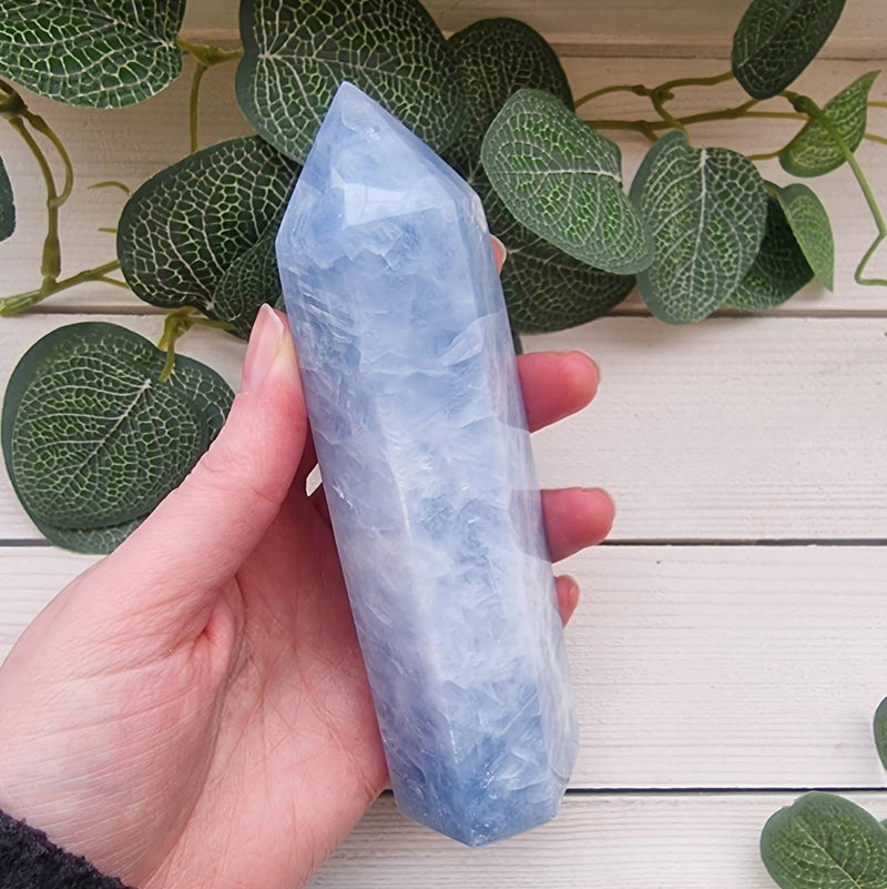 Blue Calcite Standing Point 140mm