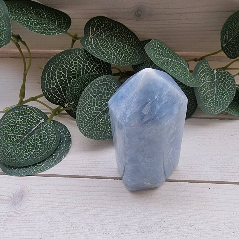 Blue Calcite Standing Point 90mm