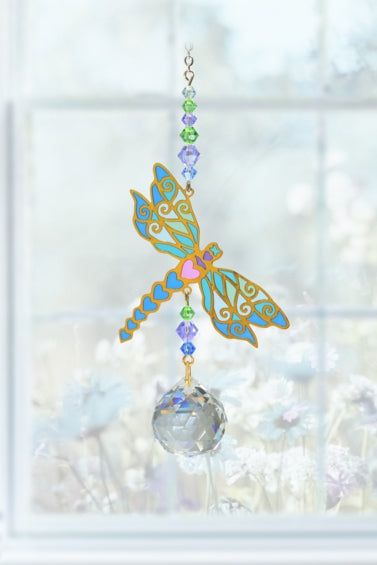 Crystal Dreams Dragonfly Jade Sun Catcher