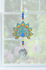 Crystal Dreams Majestic Peacock Sun Catcher