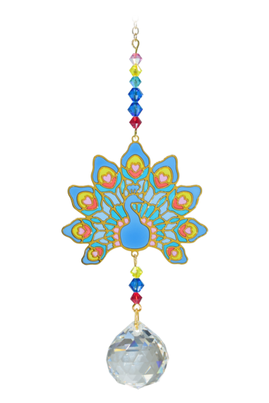 Crystal Dreams Majestic Peacock Sun Catcher