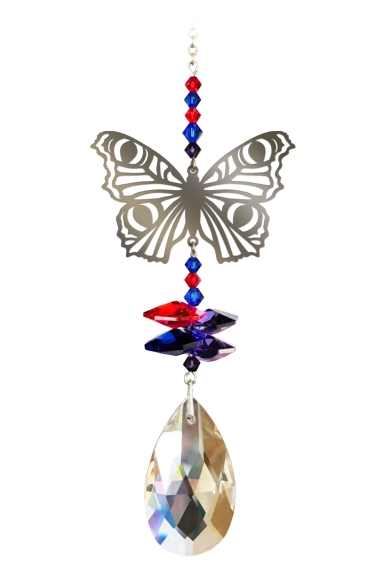 Crystal Fantasy Butterfly Peacock Sun Catcher