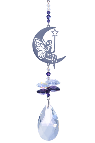 Crystal Fantasy Fairy With Wand Purple Sun Catcher