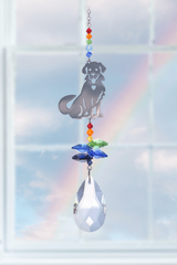 Crystal Fantasy Puppy Prismatic Sun Catcher