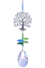 Crystal Fantasy Tree of Life Green Sun Catcher