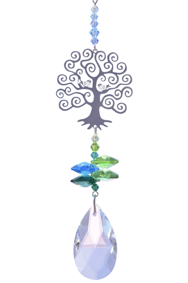 Crystal Fantasy Tree of Life Green Sun Catcher