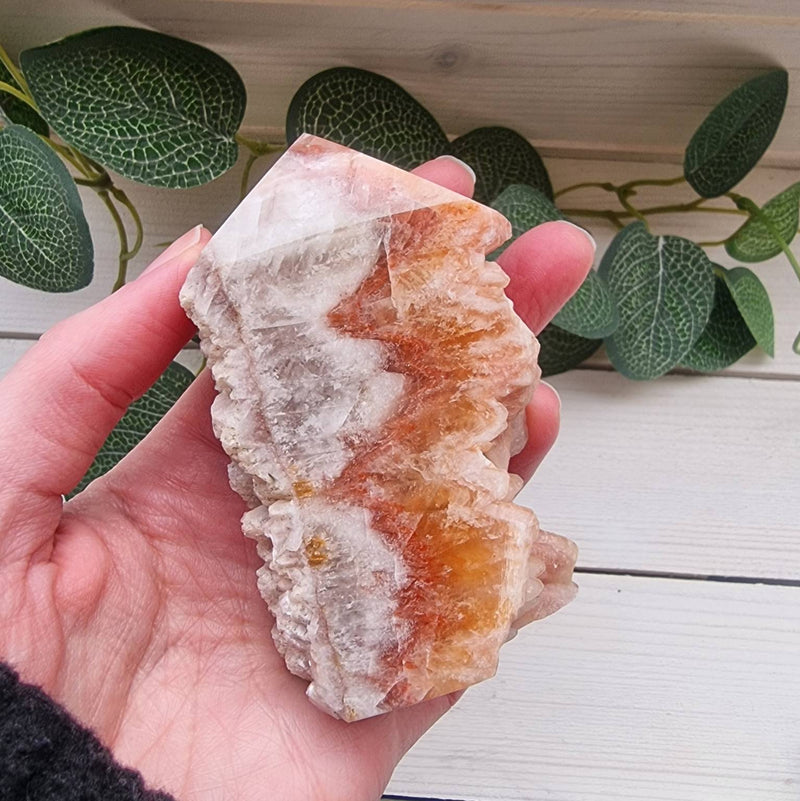 Dog Tooth Calcite Standing Point 90mm