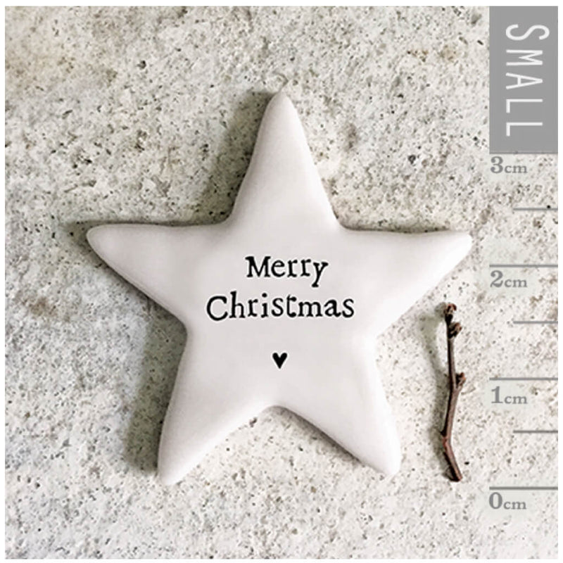 East of India Tiny Star Token - Merry Christmas