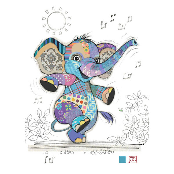 Bug Art Elly Elephant Greetings Card