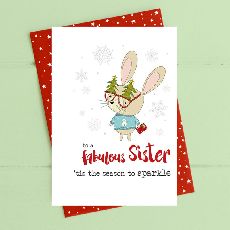 Sister - Tis The Season To Sparkle Christmas Greeting Card