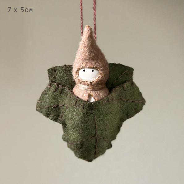 Felt Woodland Leaf Baby - Ivy