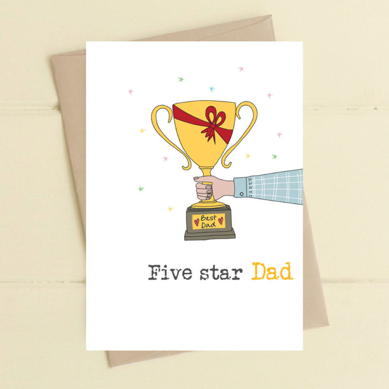 Five Star Dad Greeting Card