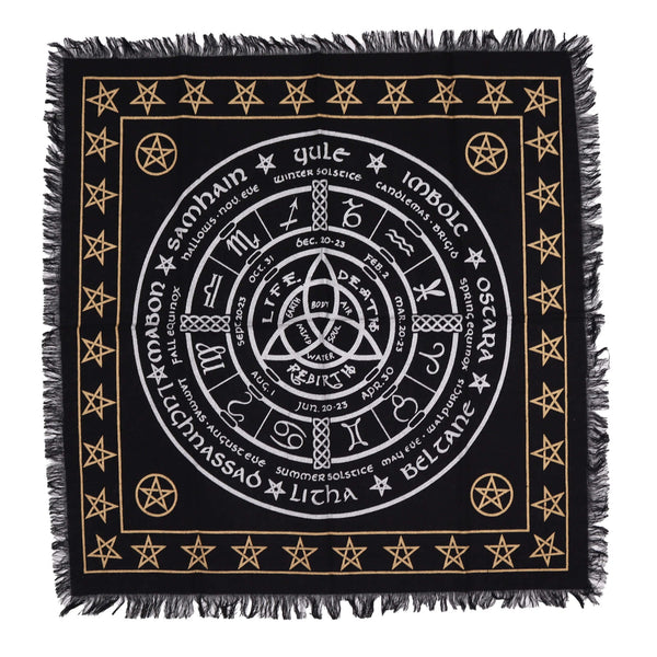 Fringed Altar Cloth - Life Death Rebirth