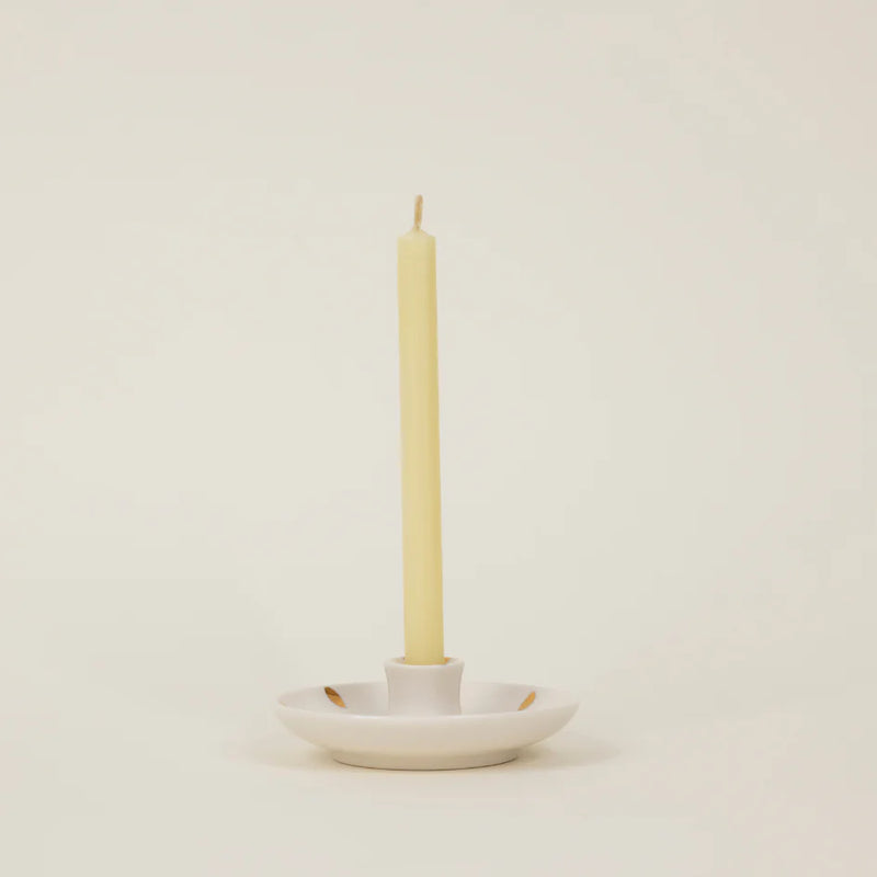 Gold Brushmarks Candle Holder