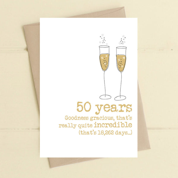 Golden Wedding - 50 Years, Incredible Greeting Card