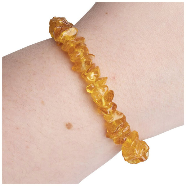 Honey Amber Chip Bracelet