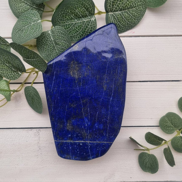 Lapis Lazuli Freeform Standing Stone with Cut Base