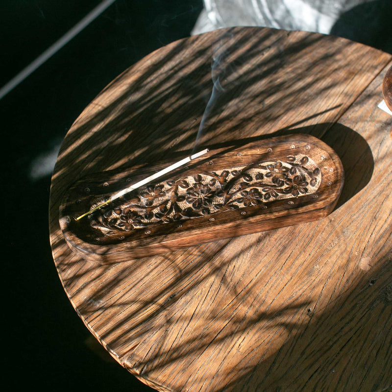 Large Wooden Incense Tray