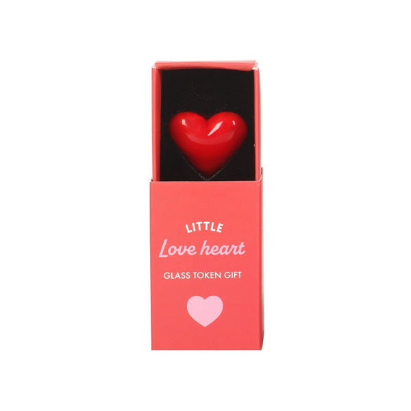 Little Love Heart Glass Token Gift