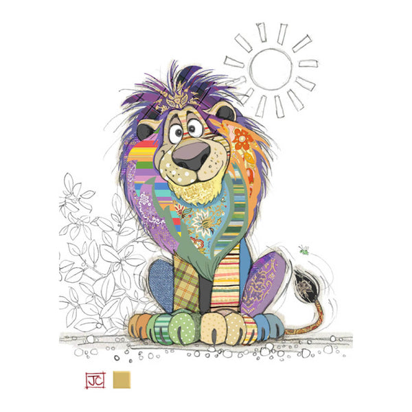 Bug Art Louis Lion Greetings Card