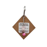 Crystal Bead Keyring - Love