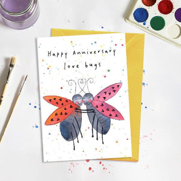 Love Bugs Anniversary Greeting Card