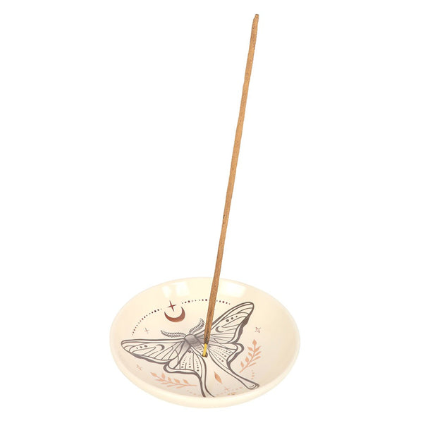 Luna Moth Round Incense Holder