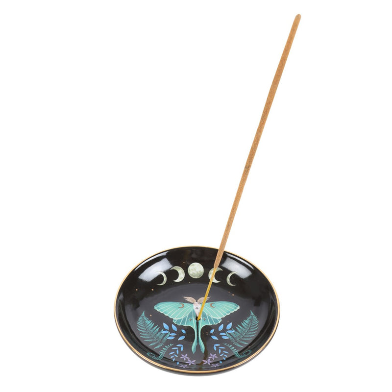 Luna Moth Round Incense Holder