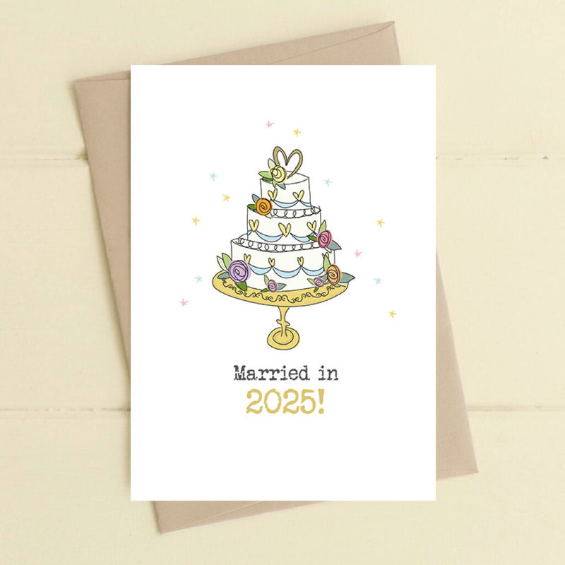 Married in 2025 Greeting Card