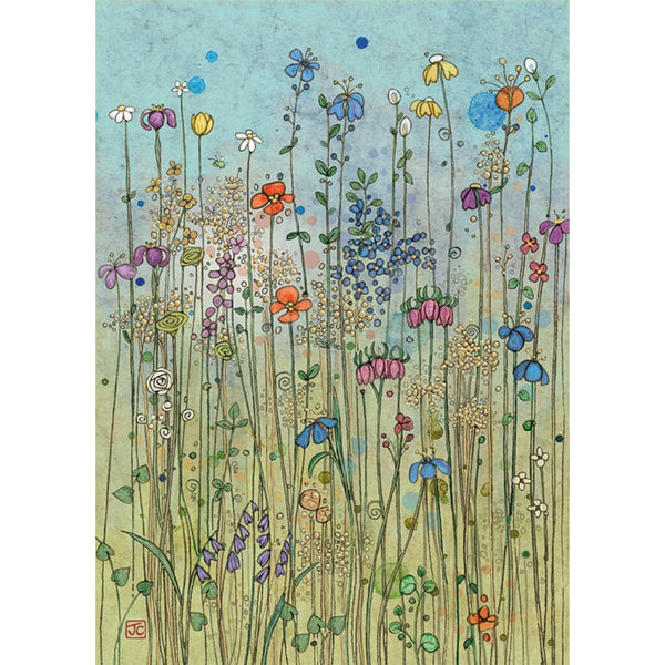 Bug Art Meadow Greetings Card