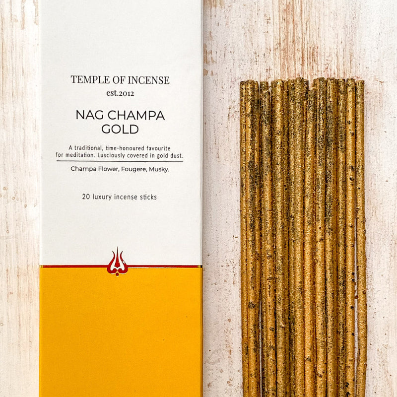 Nag Champa Gold Incense Sticks by Temple of Incense