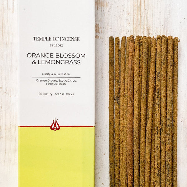 Orange Blossom & Lemongrass Incense Sticks by Temple of Incense