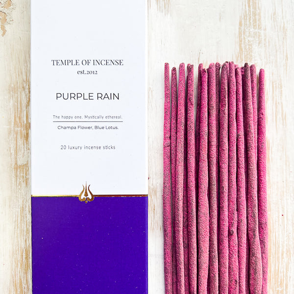 Purple Rain Incense Sticks by Temple of Incense