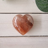 Red Hematoid Quartz Puff Heart