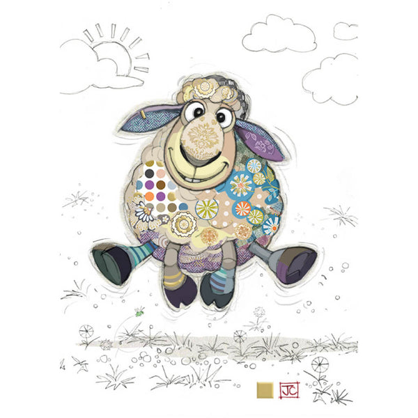 Bug Art Sasha Sheep Greetings Card