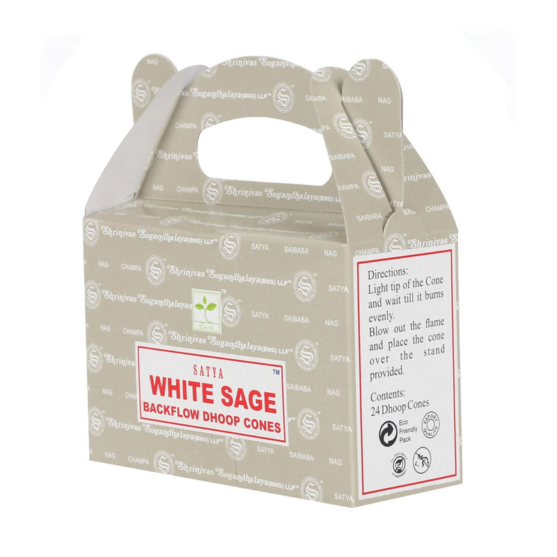 Satya White Sage Backflow Incense Cones