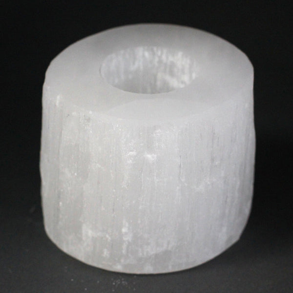 Selenite Cylinder Tea Light Holder